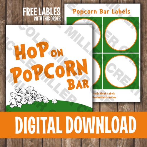 30 Hop On Popcorn Label Labels Design Ideas 2020