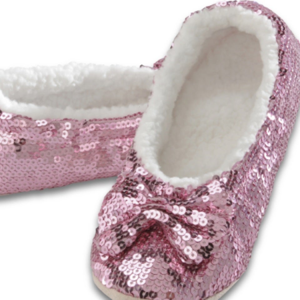 snoozies ballerina bling slippers